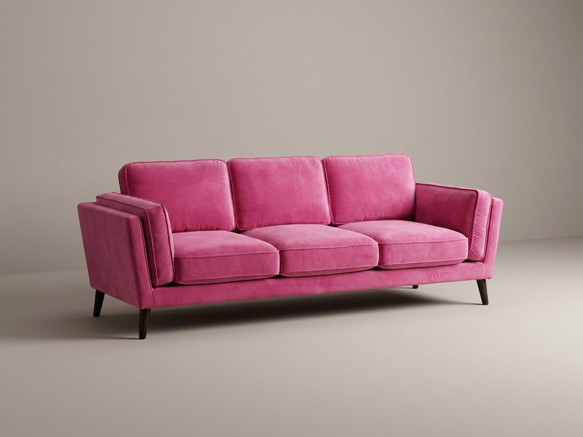 Monroe Barbie Pink — Side Profile View | Fabric | Vibe Sofas Australia