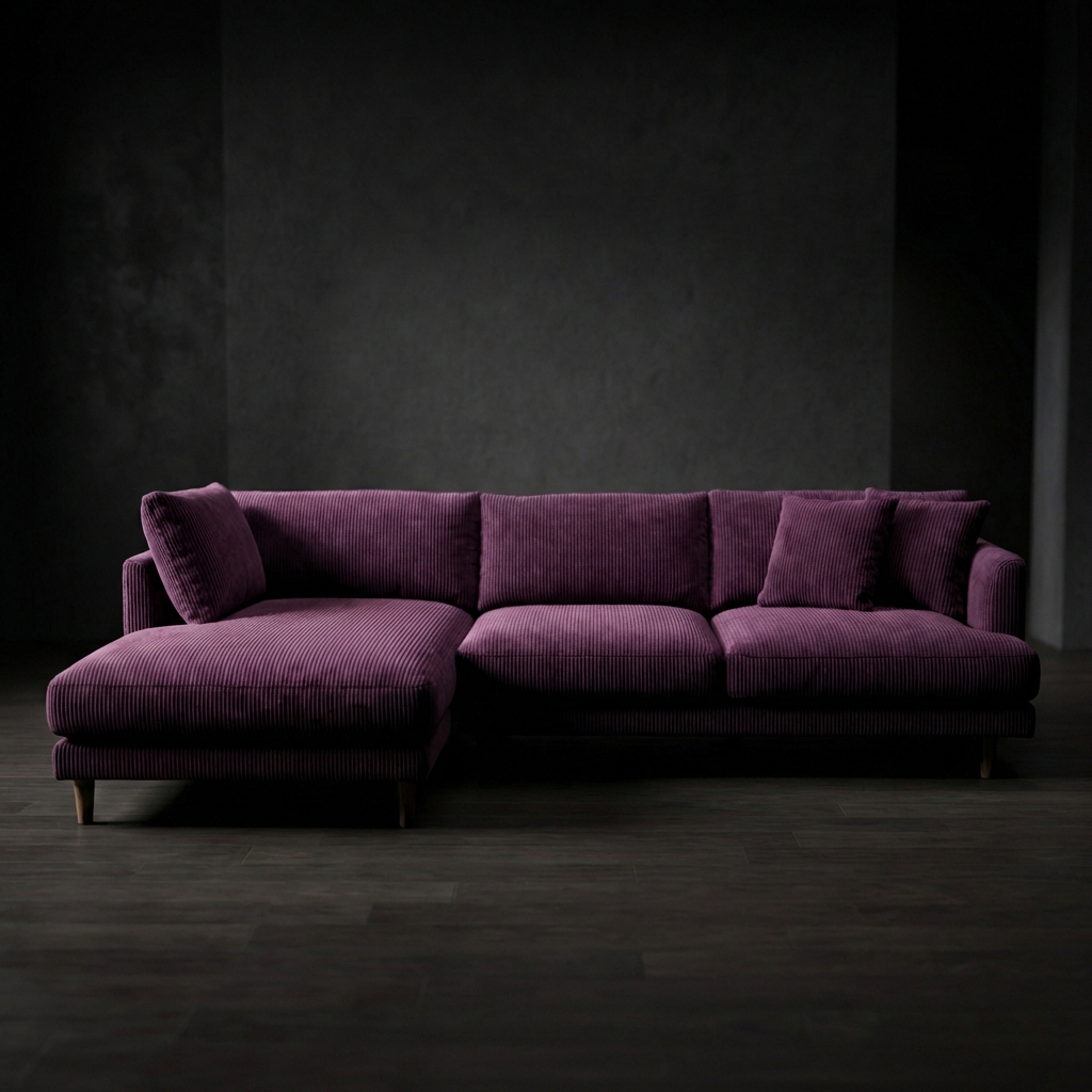 Meadow Chaise Lounge - Purple Haze Corduroy