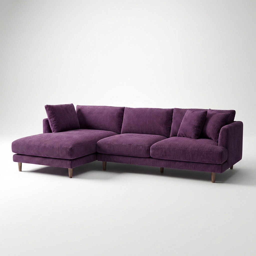 Meadow Chaise Lounge - Purple Haze Corduroy