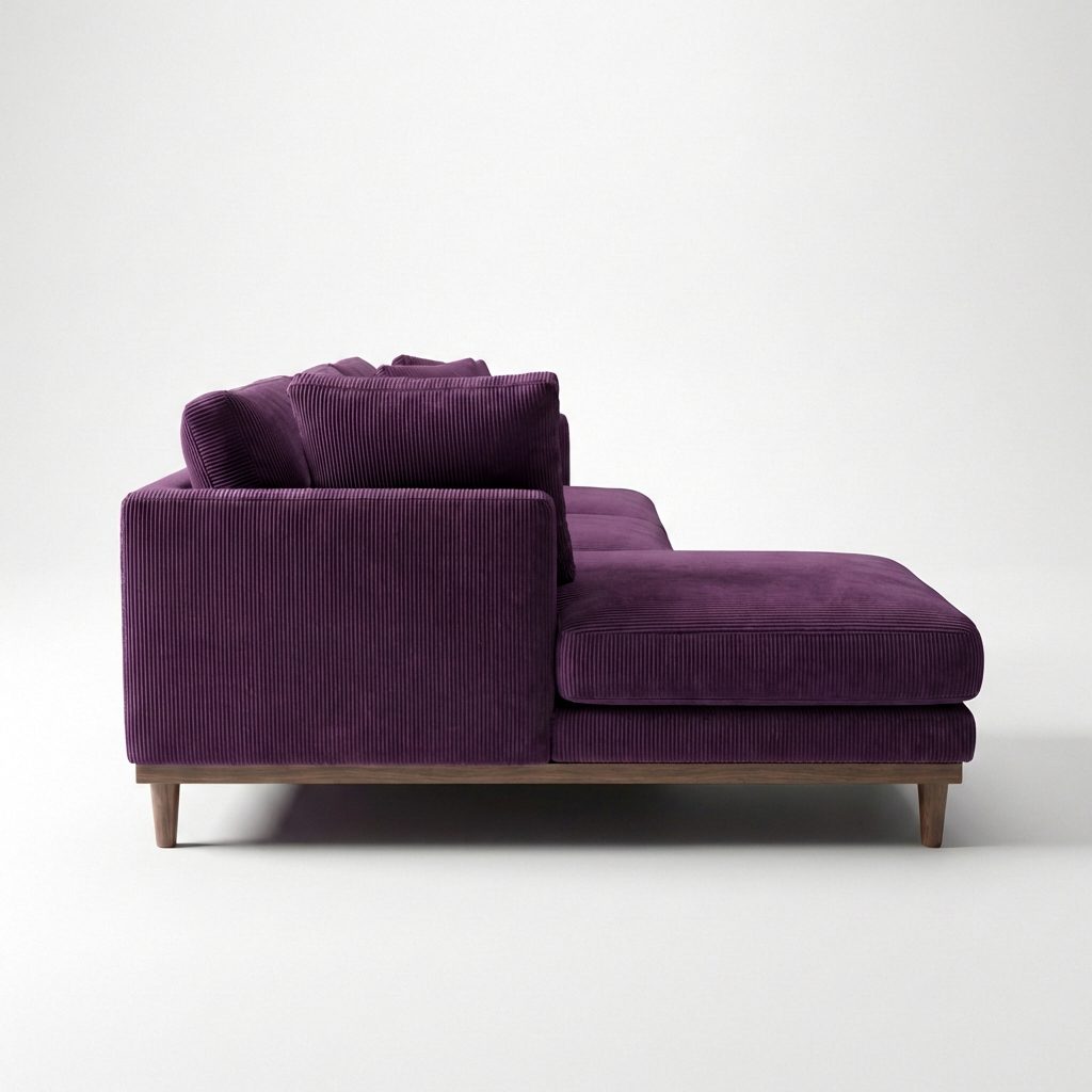 Meadow Chaise Lounge - Purple Haze Corduroy