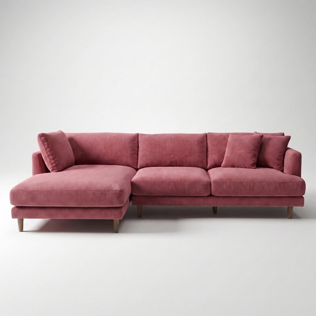 Meadow Chaise Lounge - Rose Pink Corduroy