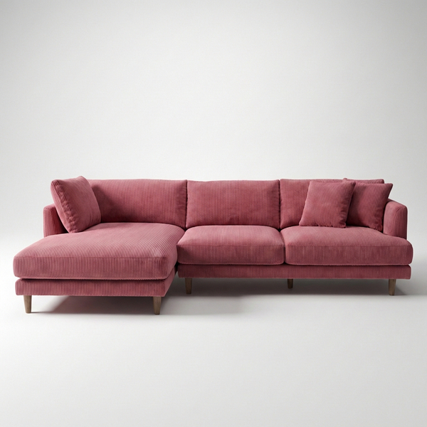 Meadow Chaise Lounge - Rose Pink Corduroy