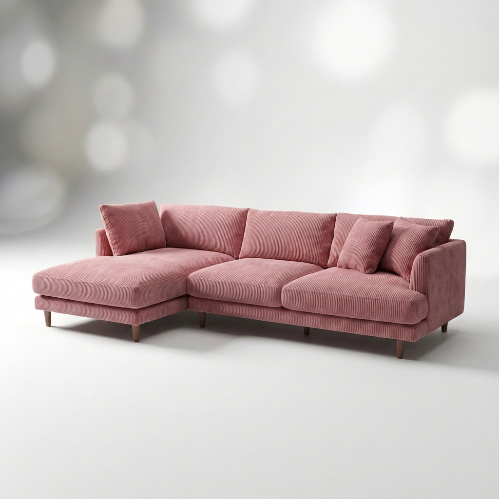 Meadow Chaise Lounge - Rose Pink Corduroy
