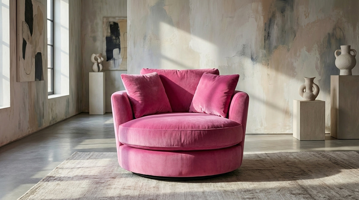 Cuddle Swivel Chair - Barbie Pink