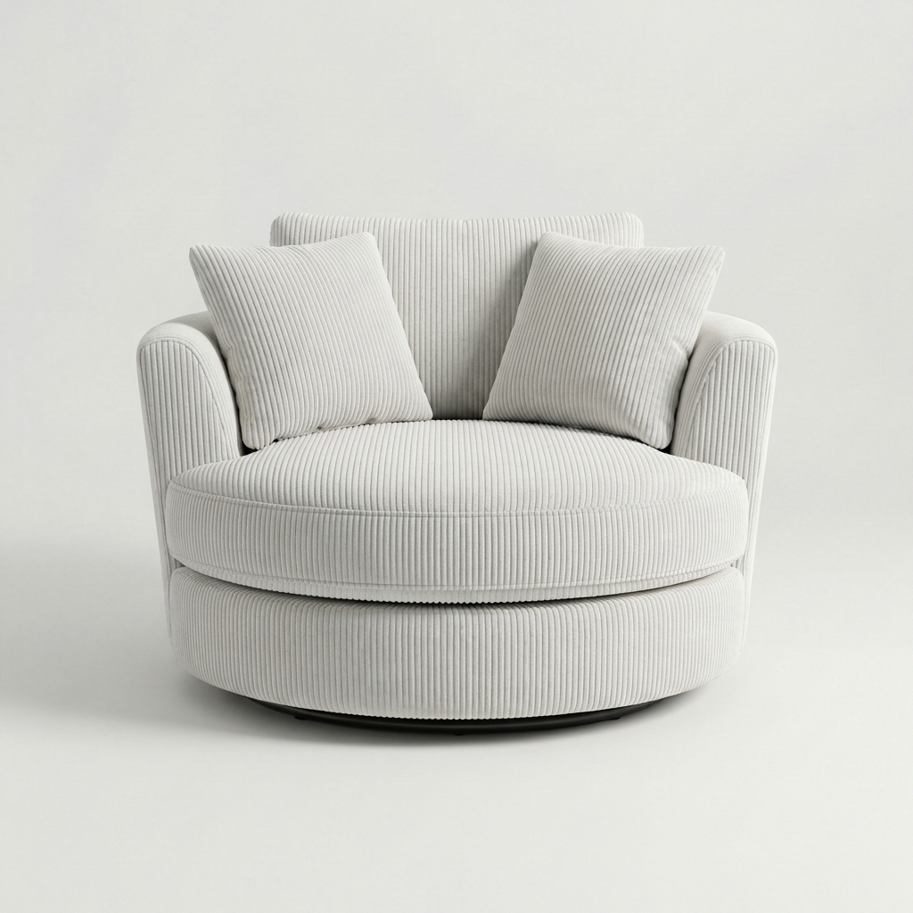 Cuddle Swivel Chair - White