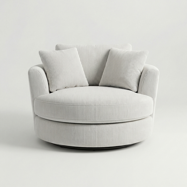 Cuddle Swivel Chair - White