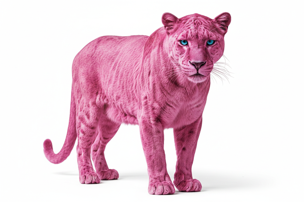 A real panther just coloured pink