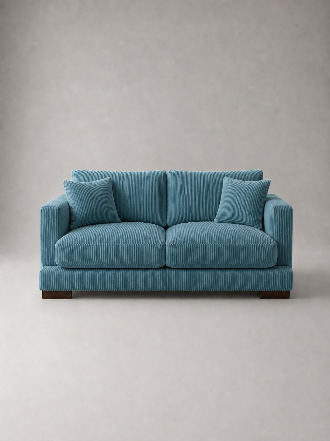 Cloud 2 Seater Sofa in Aqua Corduroy
