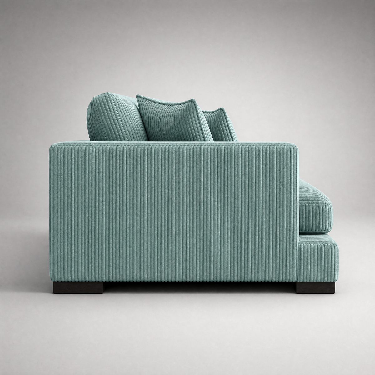 Cloud Sofa Aqua Corduroy - Side Profile View