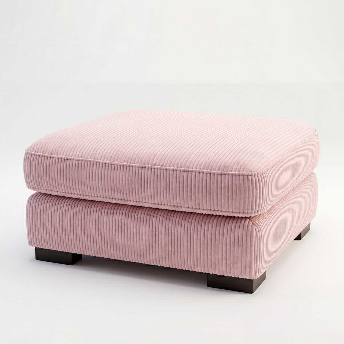 Fabric Cloud Ottoman Baby Pink Corduroy
