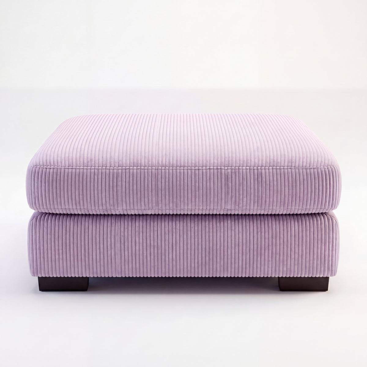 Fabric Cloud Ottoman Lilac Corduroy