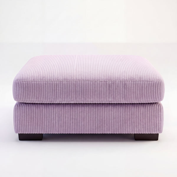 Fabric Cloud Ottoman Lilac Corduroy