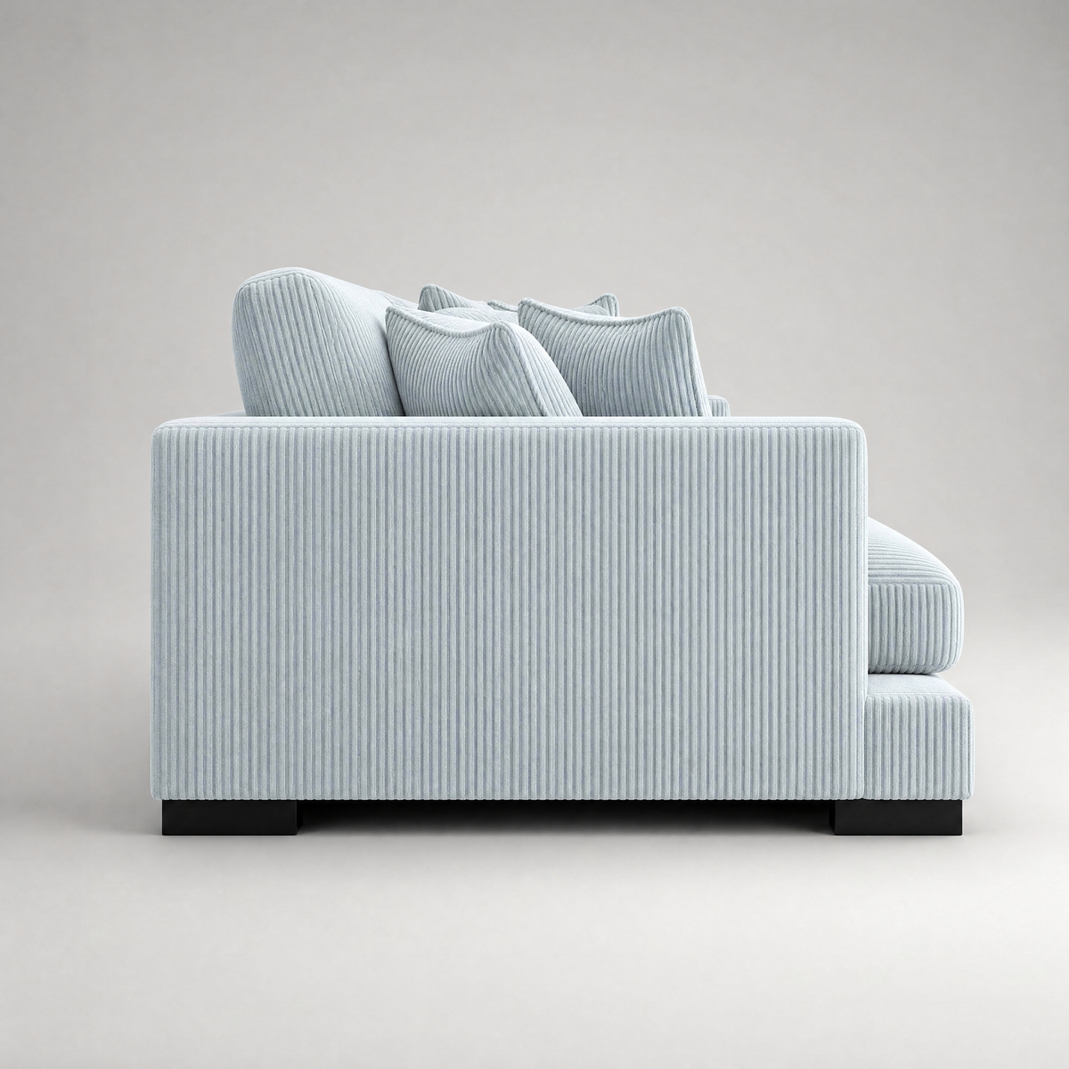 Cloud Sofa Baby Blue Corduroy - Side Profile View