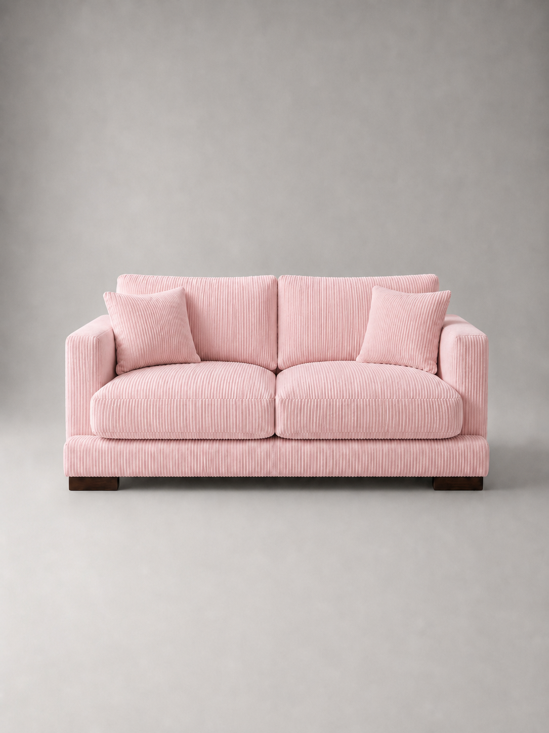 Cloud 2 Seater Sofa in Baby Pink Corduroy