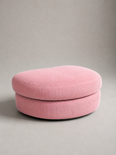 Kiss Ottoman - Baby Pink Corduroy