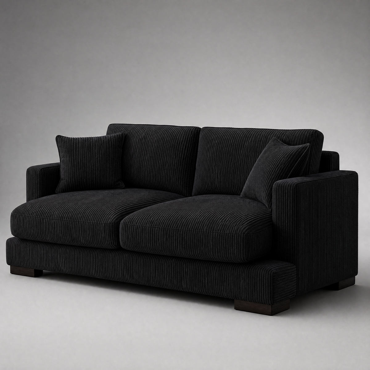 Cloud 2 Seater Bagira Black Corduroy