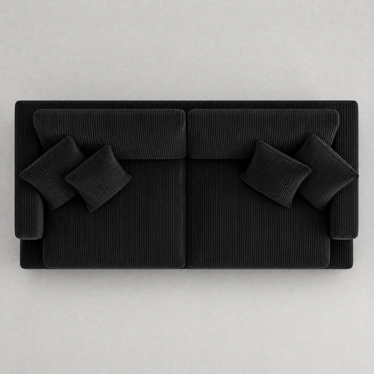 Cloud Sofa Bagira Black Corduroy