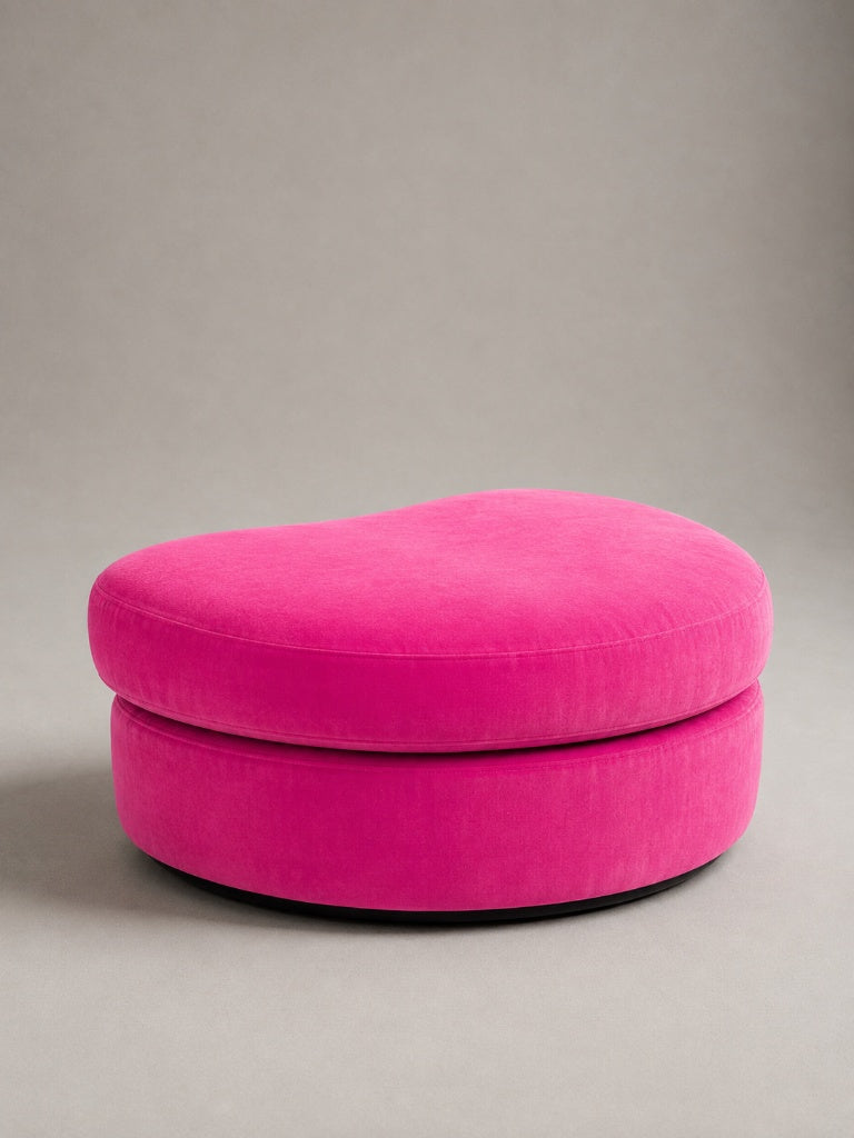 Kiss Ottoman - Barbie Pink