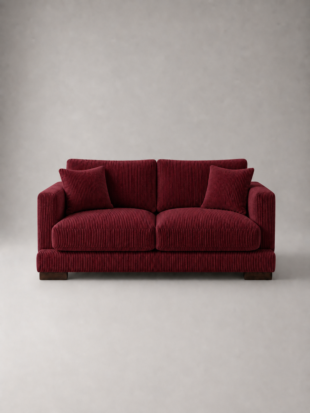 Cloud 2 Seater Sofa in Burgundy Corduroy