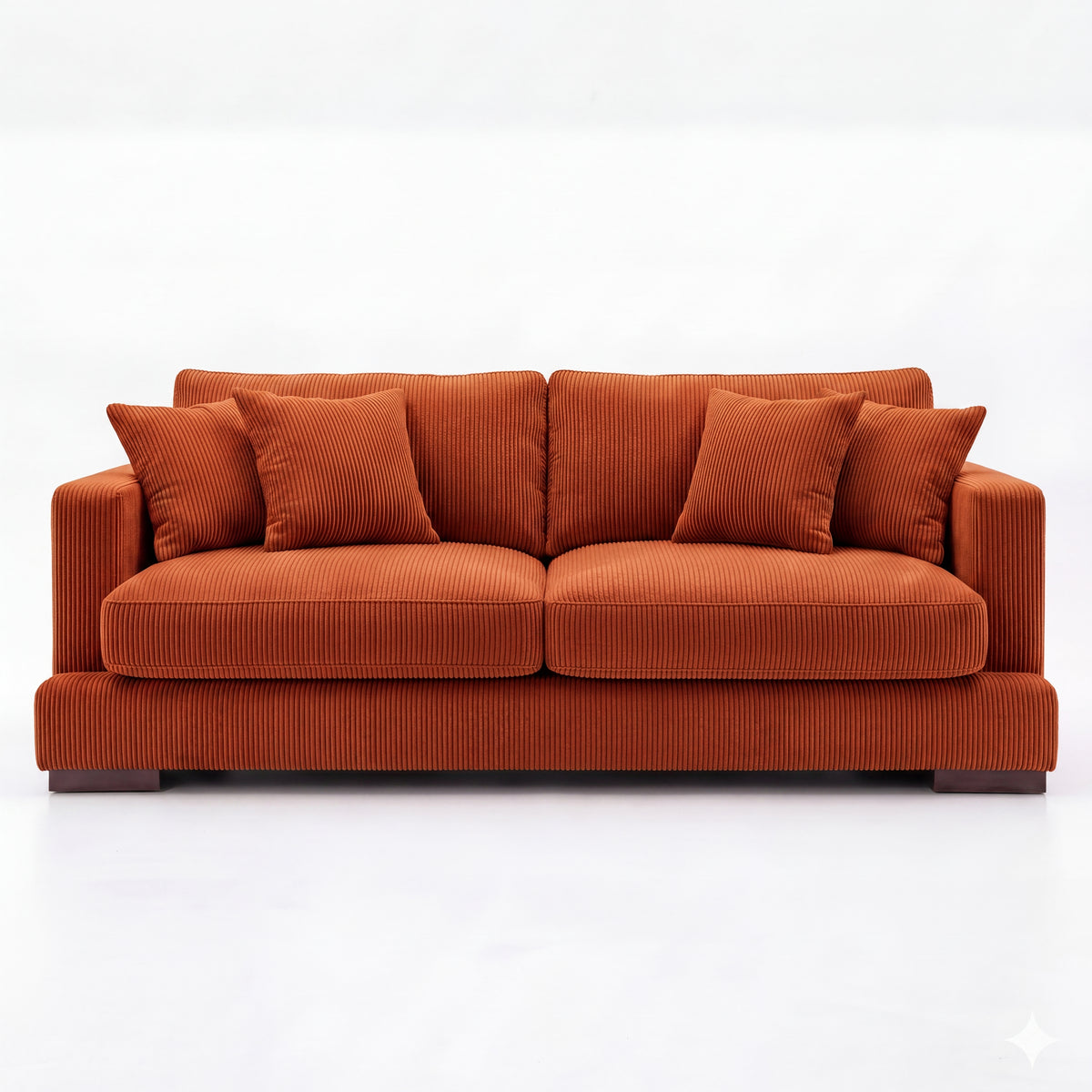 Cloud 2 Seater Burnt Orange Corduroy