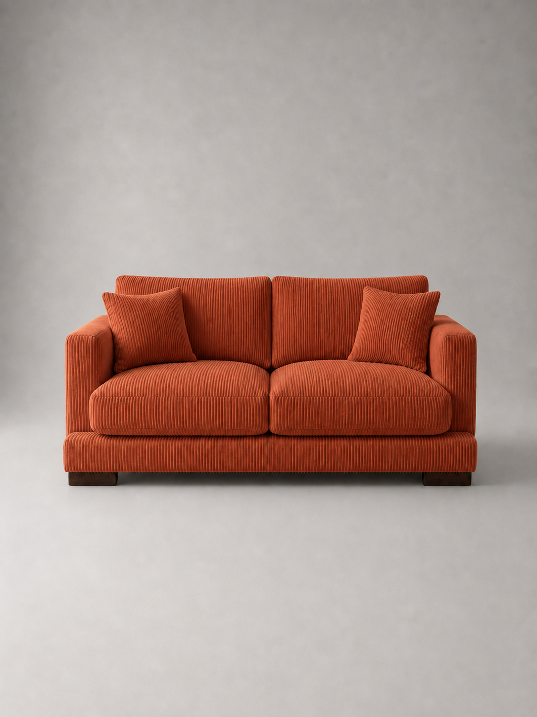 Cloud 2 Seater Sofa in Burnt Orange Corduroy