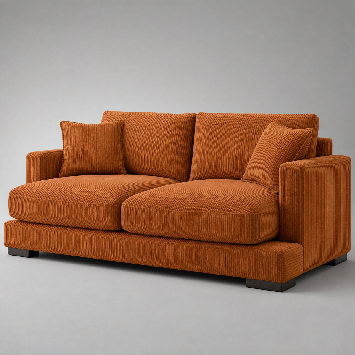 Cloud 2 Seater Burnt Orange Corduroy