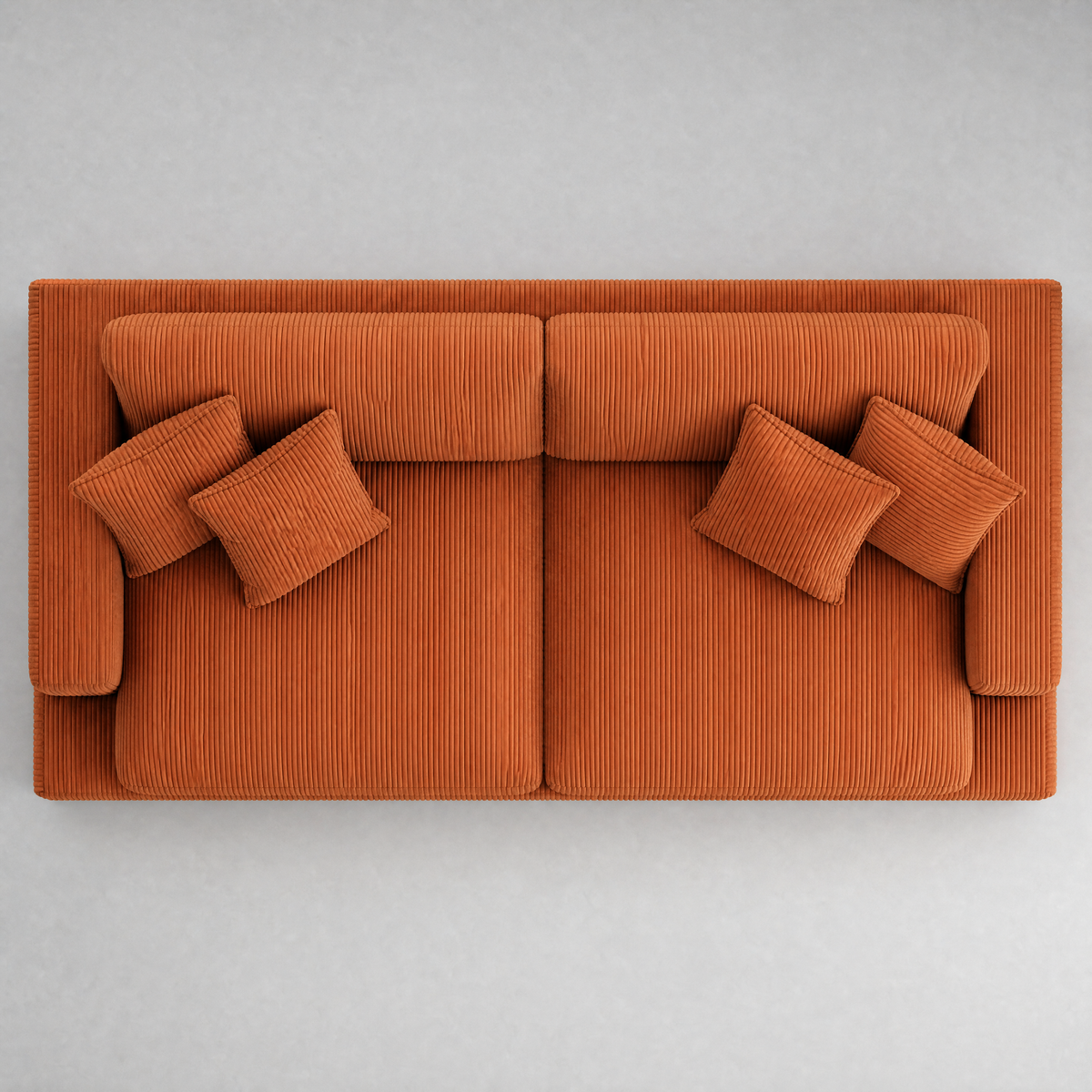 Cloud Sofa Burnt Orange Corduroy