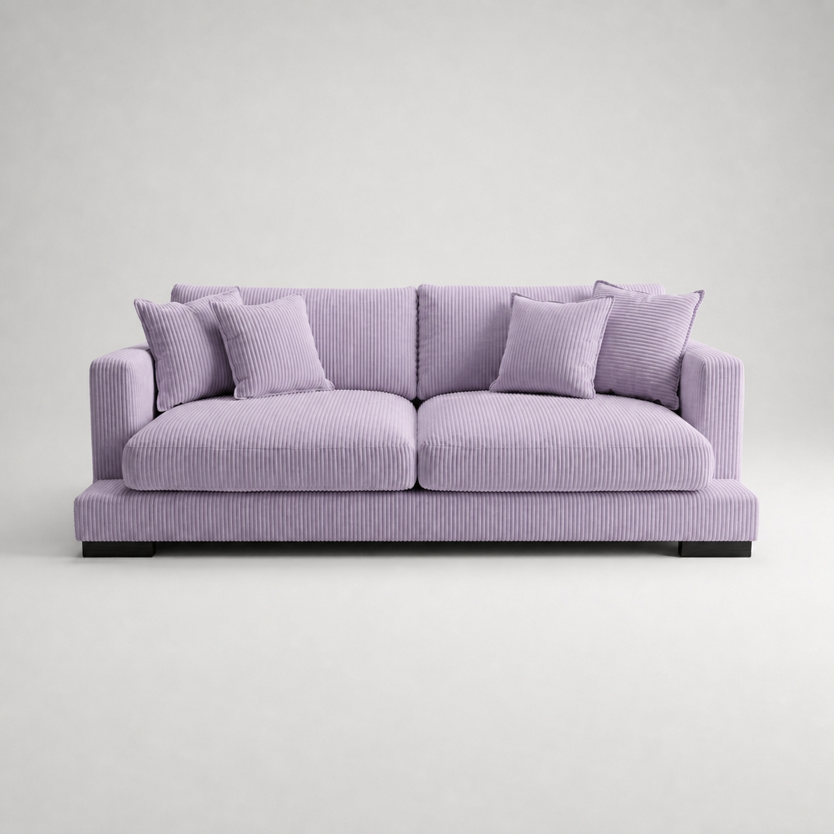 Cloud Sofa Lilac Corduroy - Front View