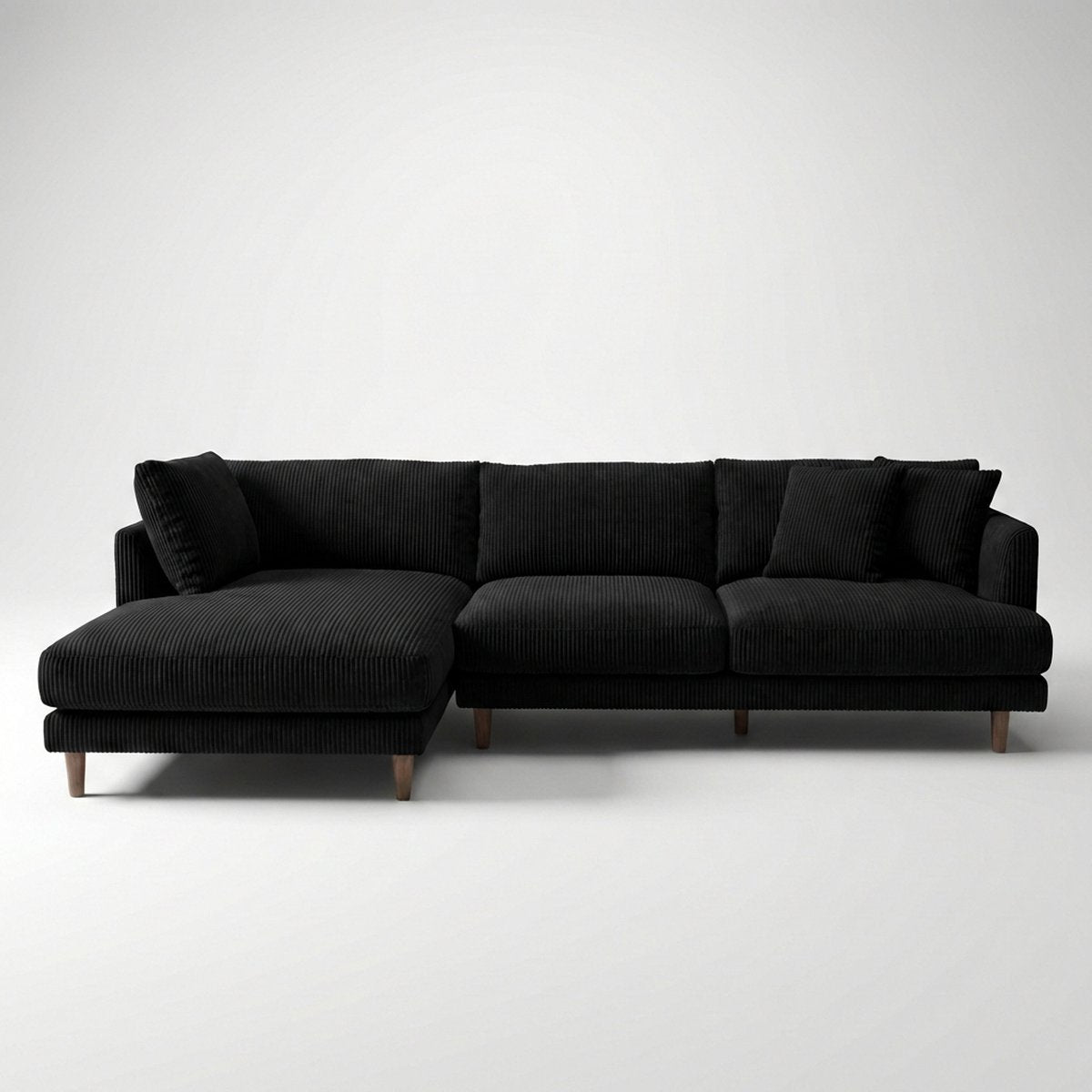 Meadow Chaise Lounge - Bagira Black Corduroy