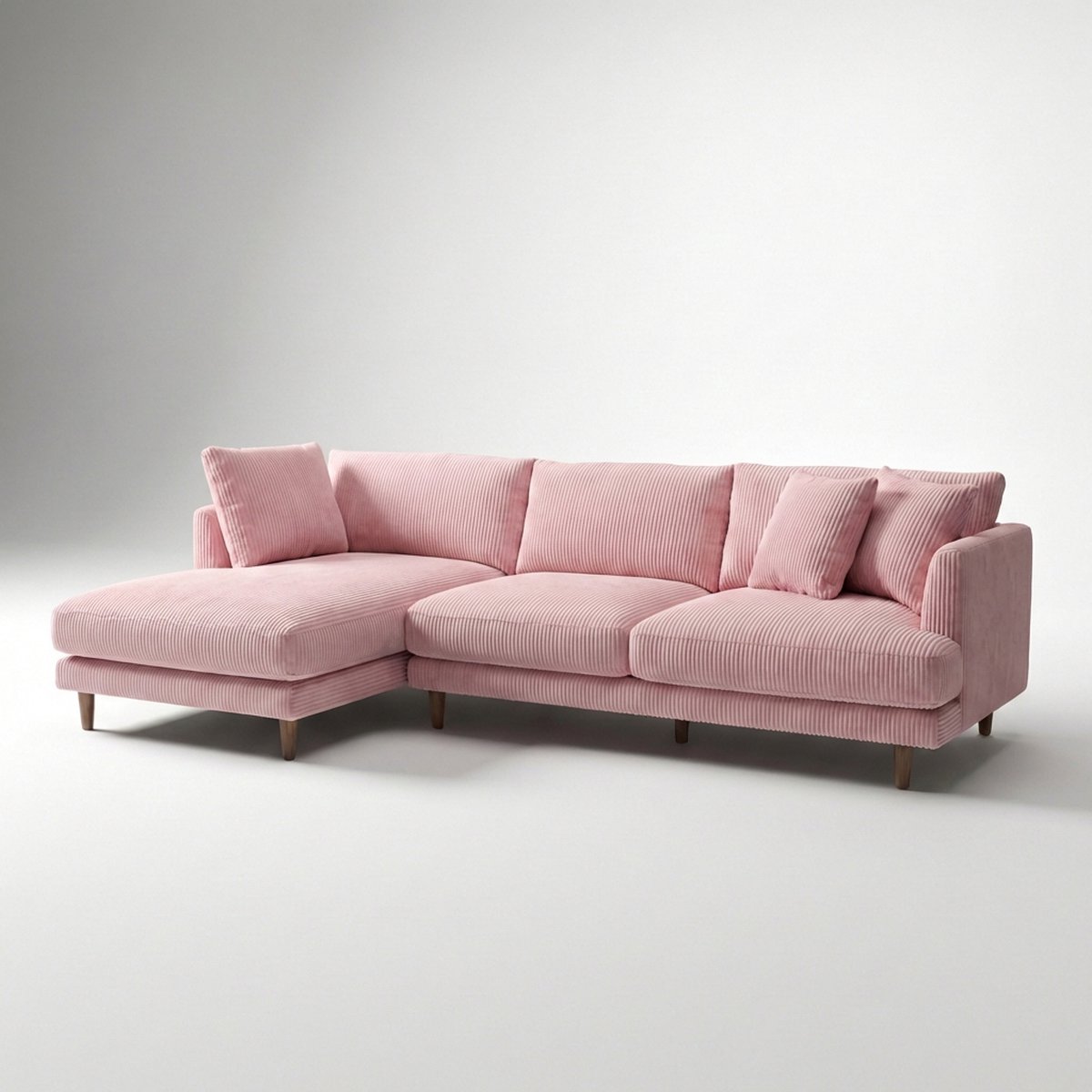 Meadow Chaise Lounge - Baby Pink Corduroy