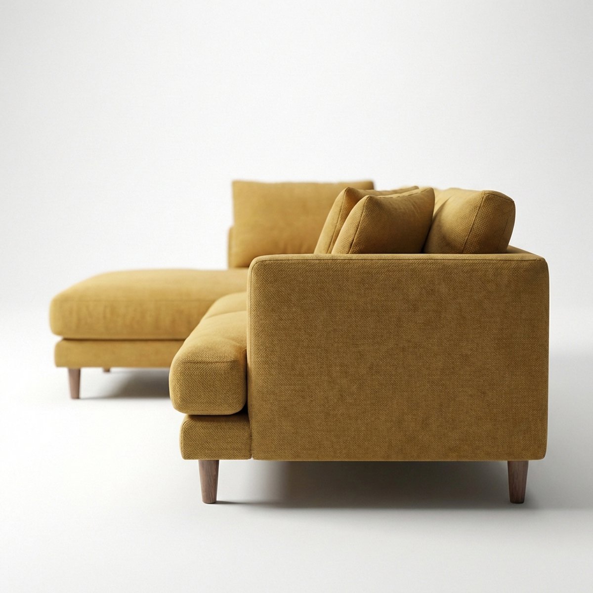 Meadow Chaise Lounge - Mustard Corduroy — Birds Eye View | Corduroy | Vibe Sofas Australia