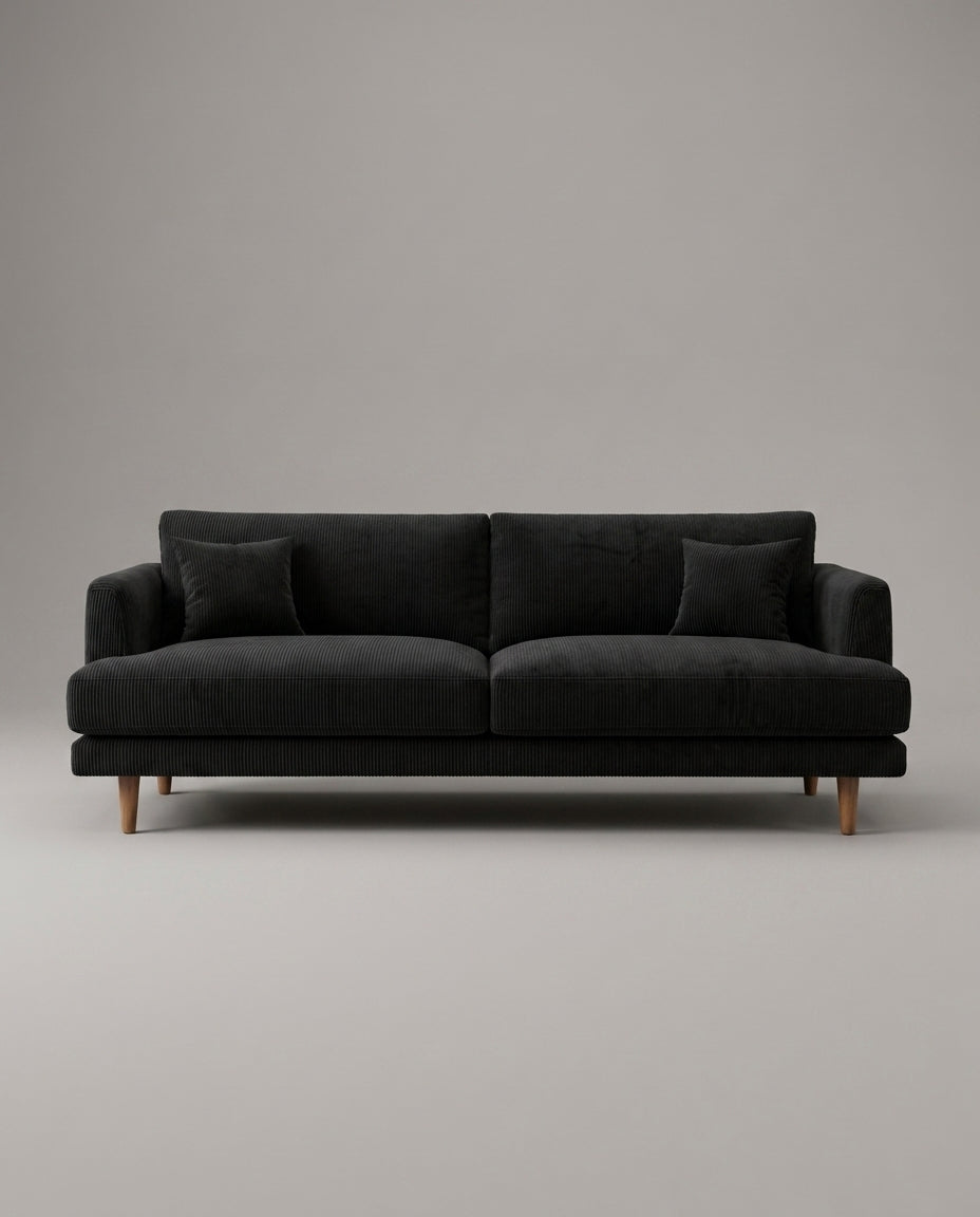 Meadow Sofa - Bagira Black Corduroy