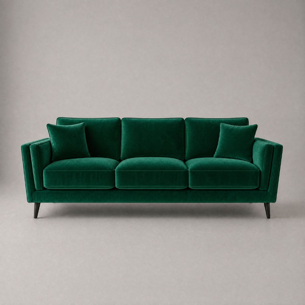 Monroe Sofa Green Velvet - Front View