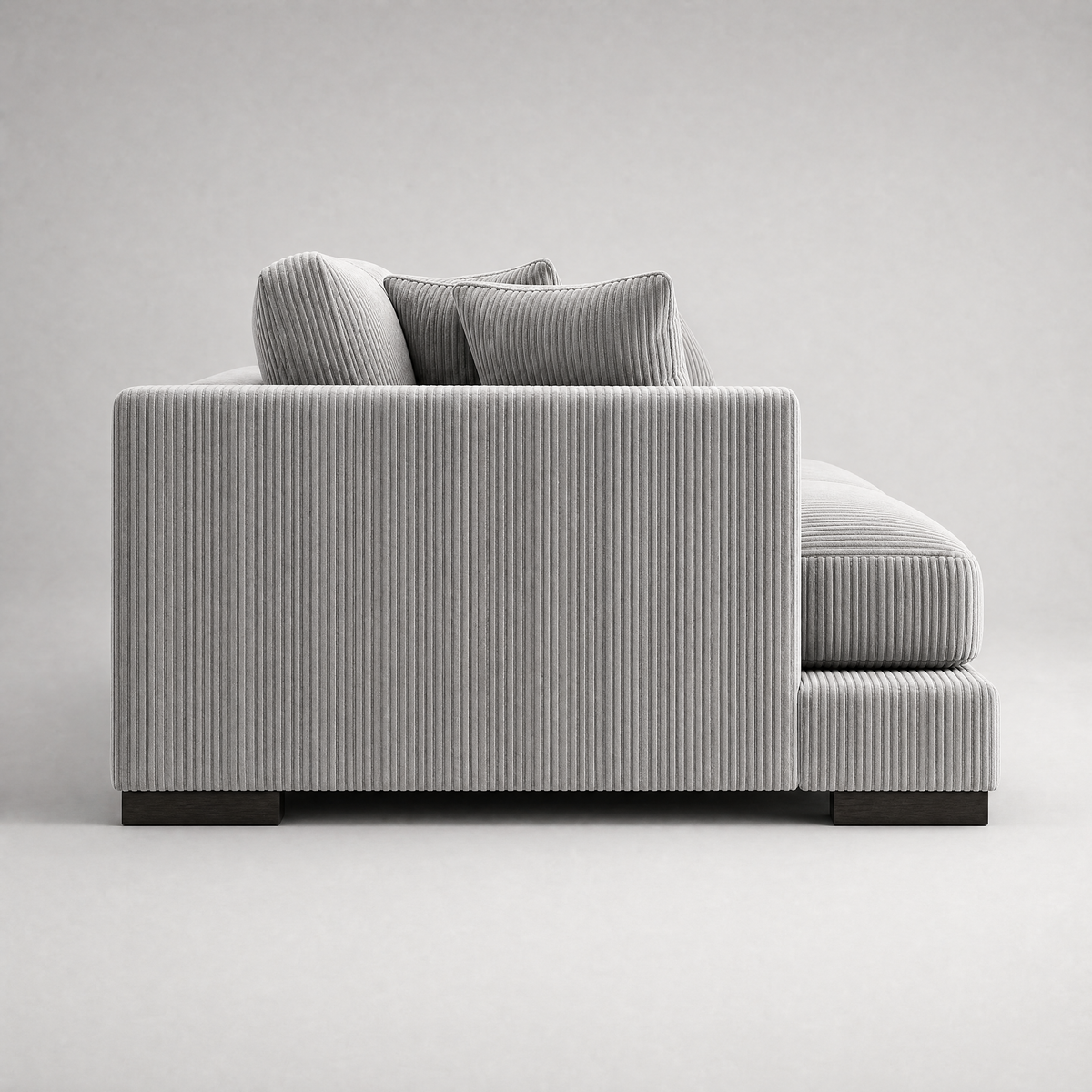 Cloud Sofa Grey Corduroy - Side Profile View