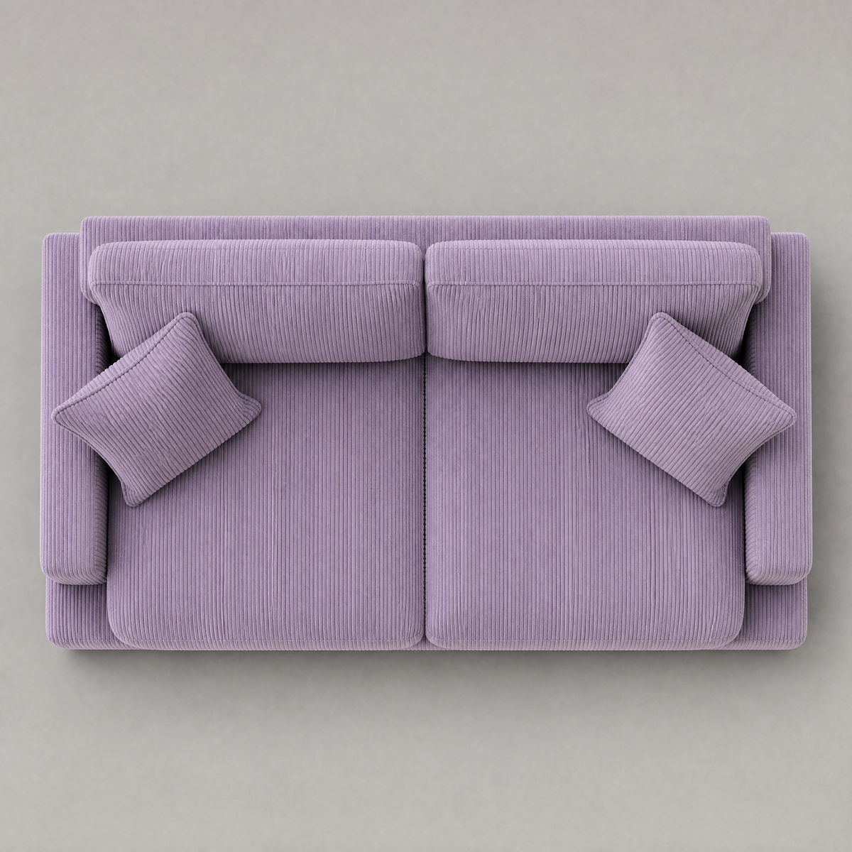 Cloud 2 Seater Lilac Corduroy - Birds Eye View