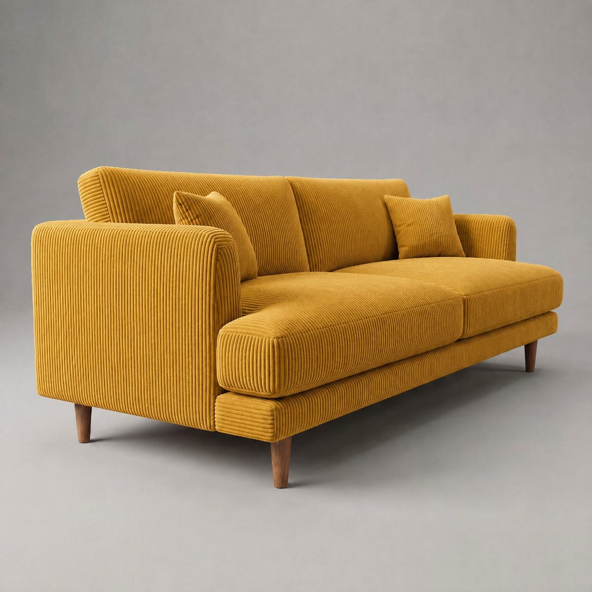 Meadow Chaise Lounge in Mustard Corduroy - fabric colour reference - Vibe Sofas Australia