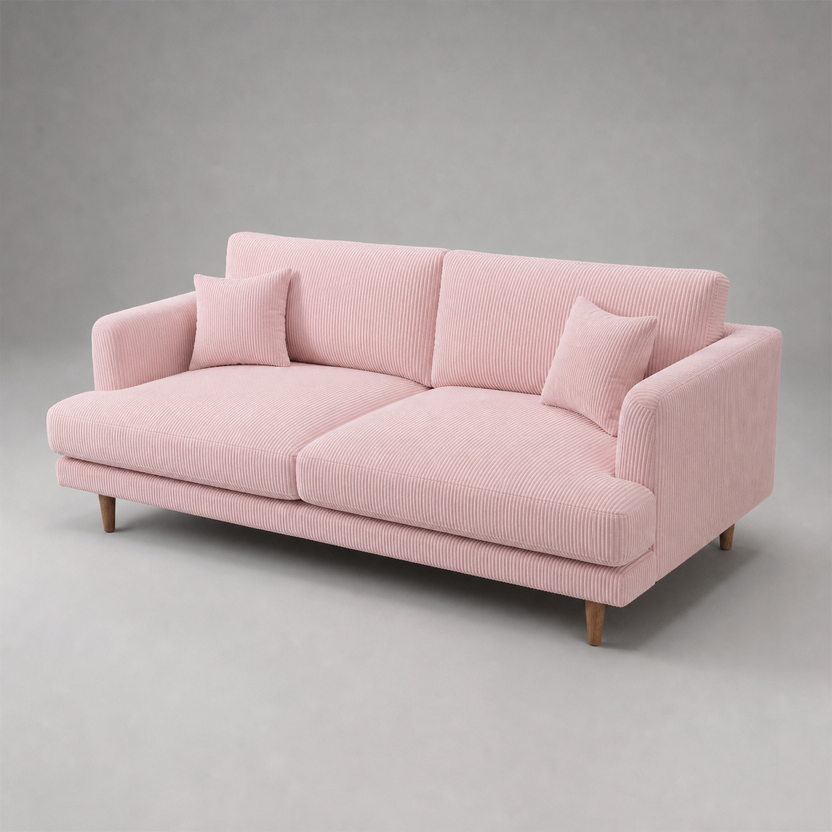 Meadow Sofa - Baby Pink Corduroy - View 11 | Vibe Sofas