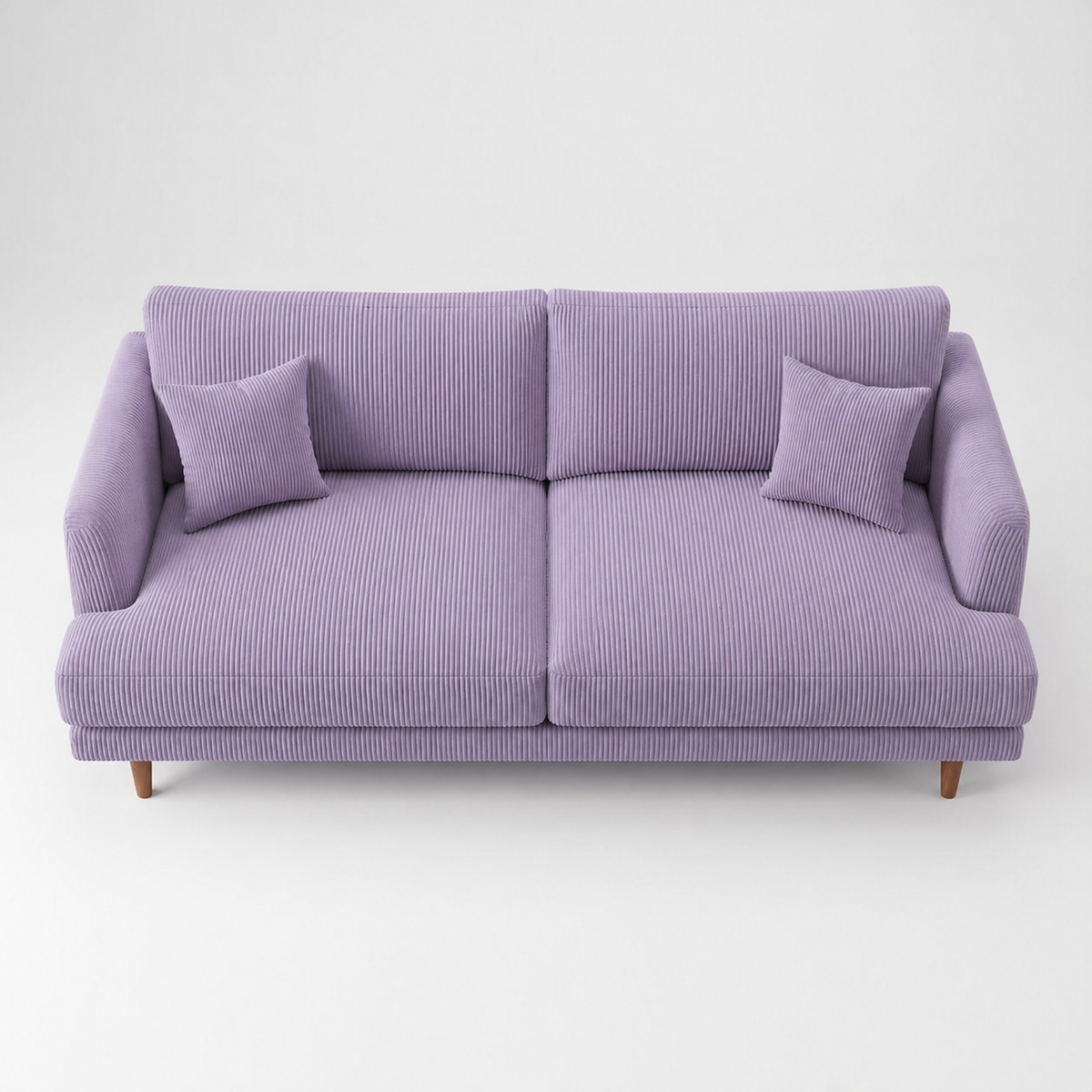 Meadow Sofa Lilac Corduroy - Elevated Front - Vibe Sofas Australia