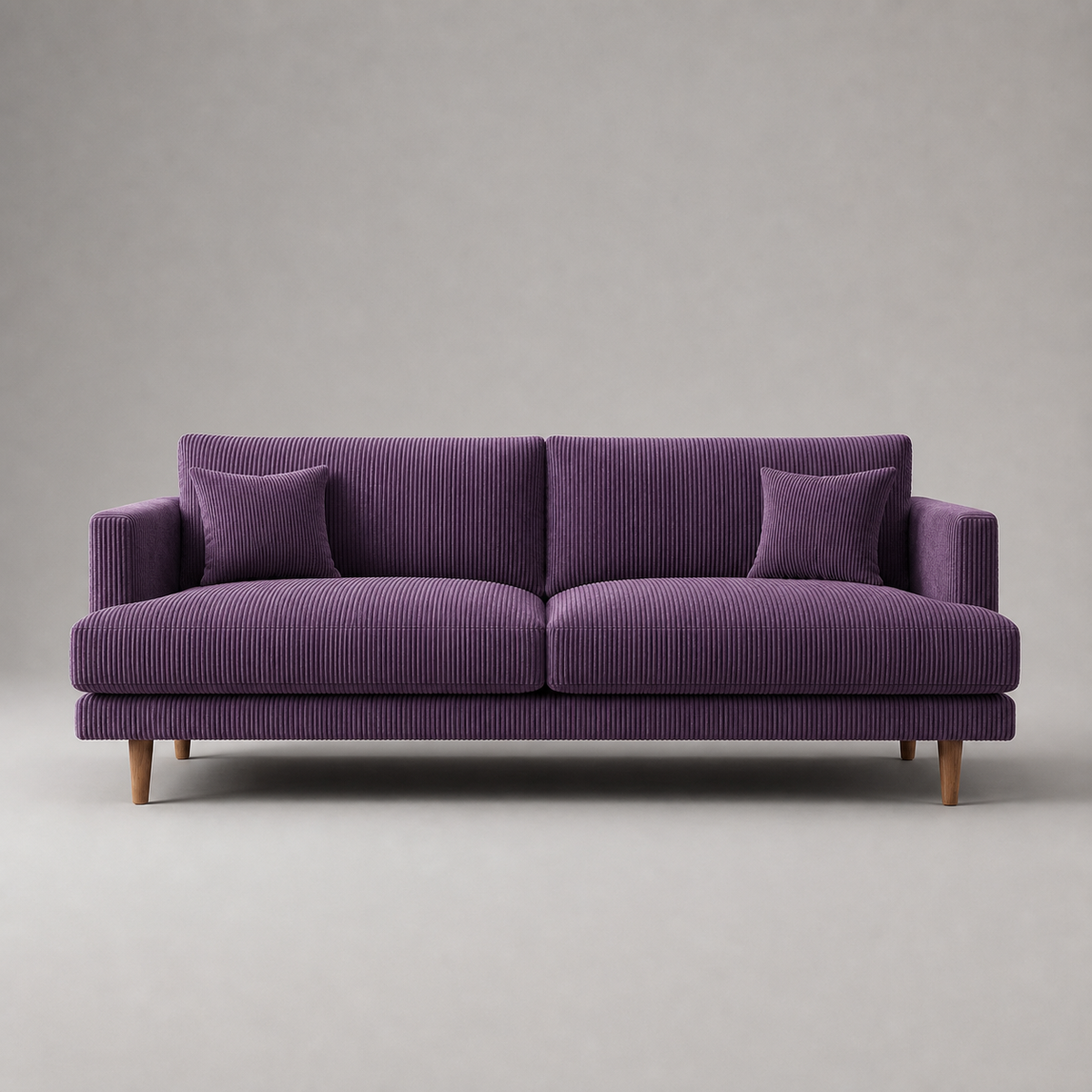 Meadow Sofa Purple Haze Corduroy - Front View - Vibe Sofas Australia