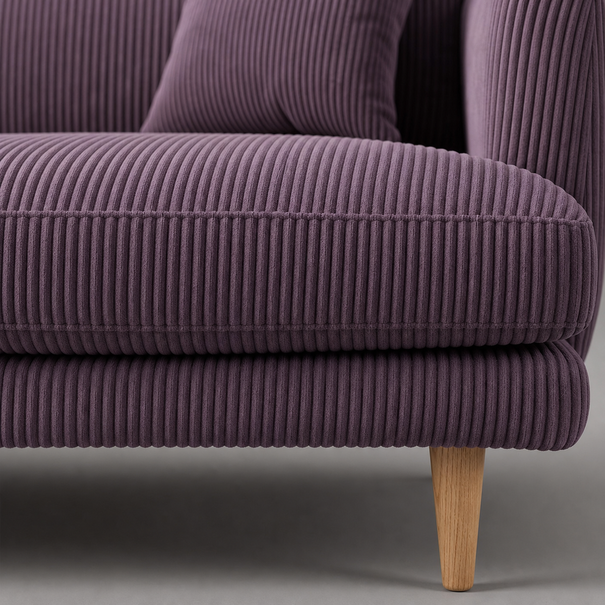 Meadow Sofa Purple Haze Corduroy - Detail Close-up - Vibe Sofas Australia