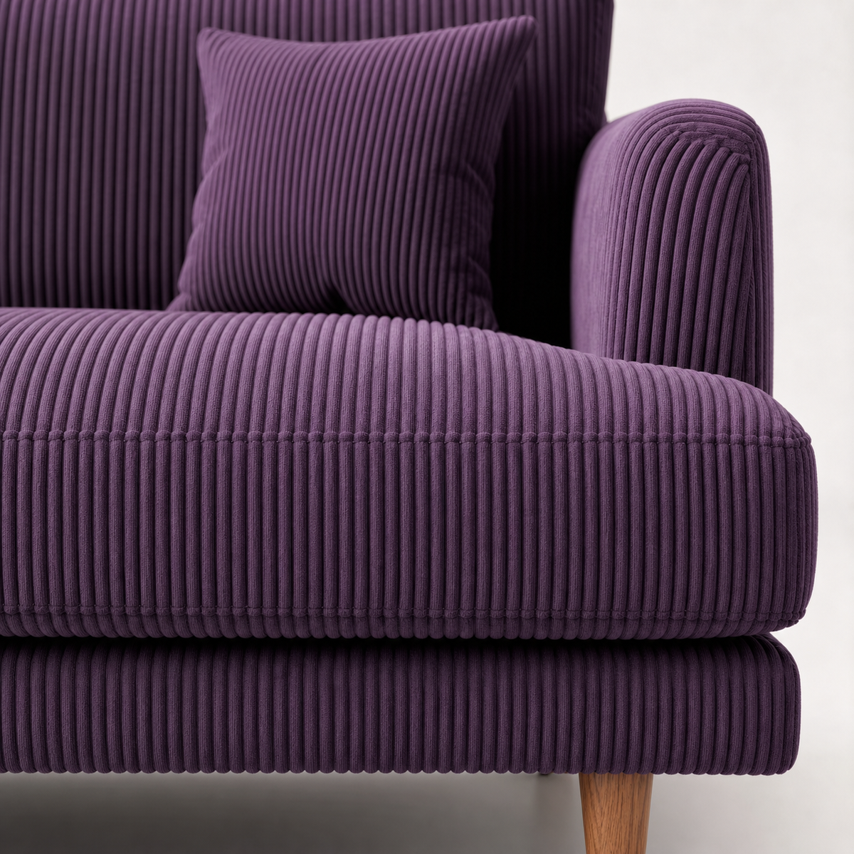 Meadow Sofa Purple Haze Corduroy - Detail Close-up - Vibe Sofas Australia
