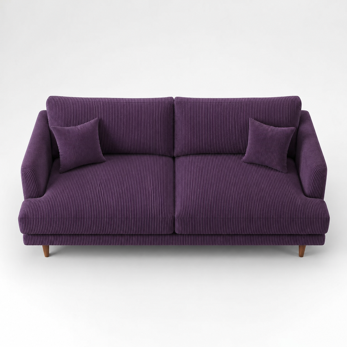 Meadow Sofa Purple Haze Corduroy - Elevated Front - Vibe Sofas Australia