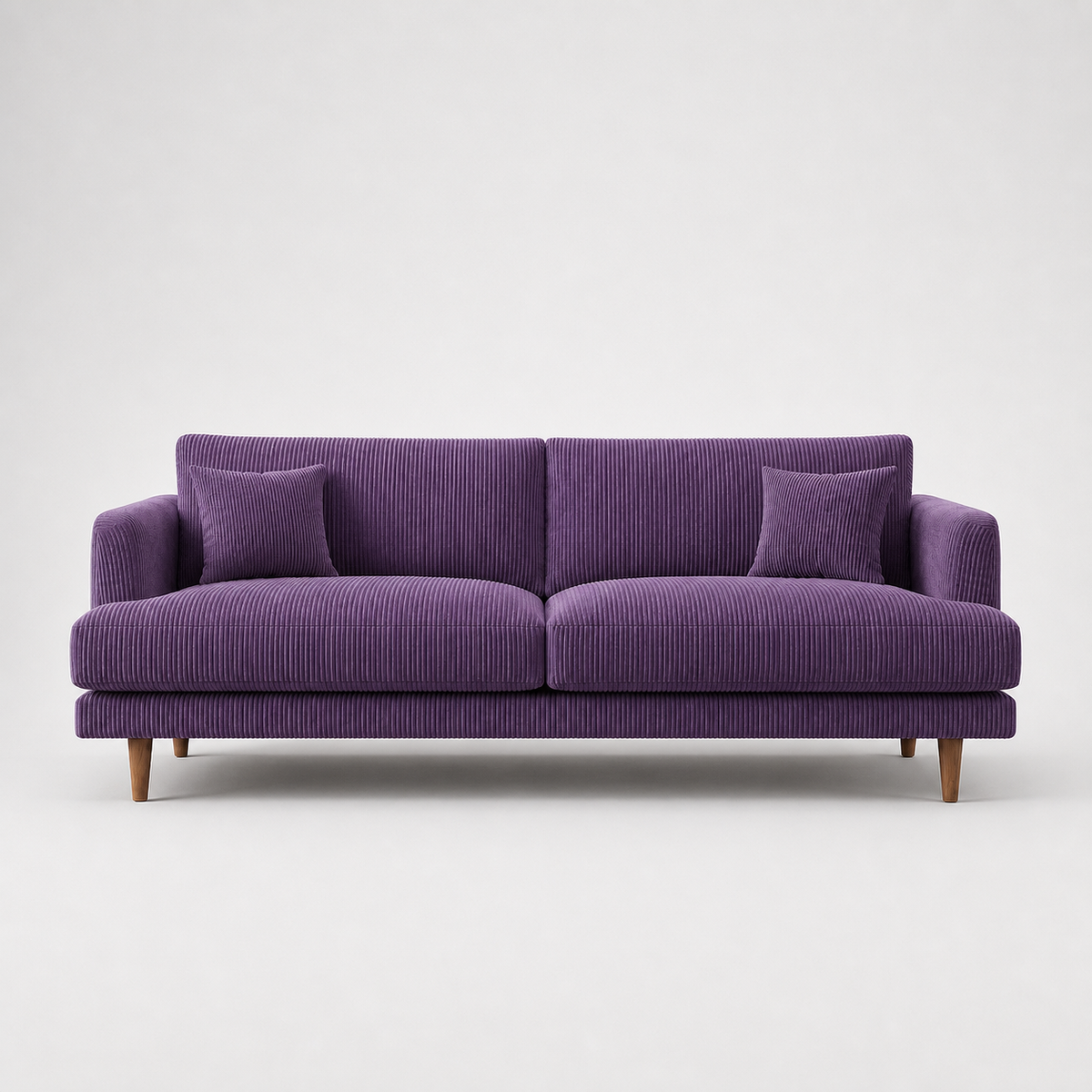 Meadow Sofa Purple Haze Corduroy - Front View - Vibe Sofas Australia