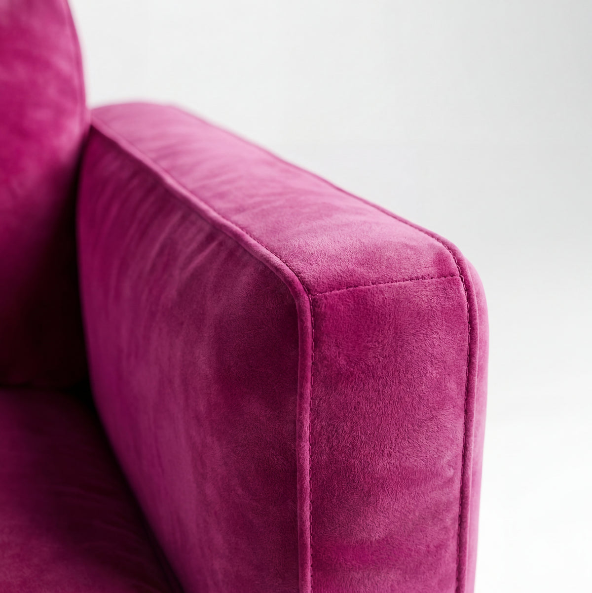 Monroe 2 Seater Sofa Barbie Pink - Alternative Angle | Vibe Sofas