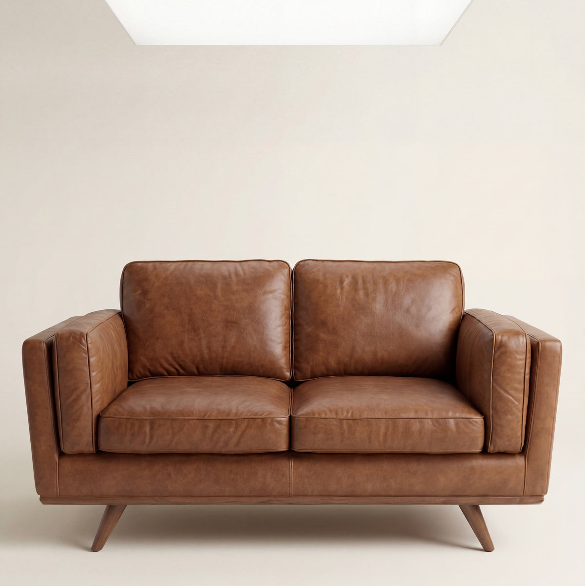 Monroe Leather 2 Seater Sofa - Lifestyle Setting | Vibe Sofas