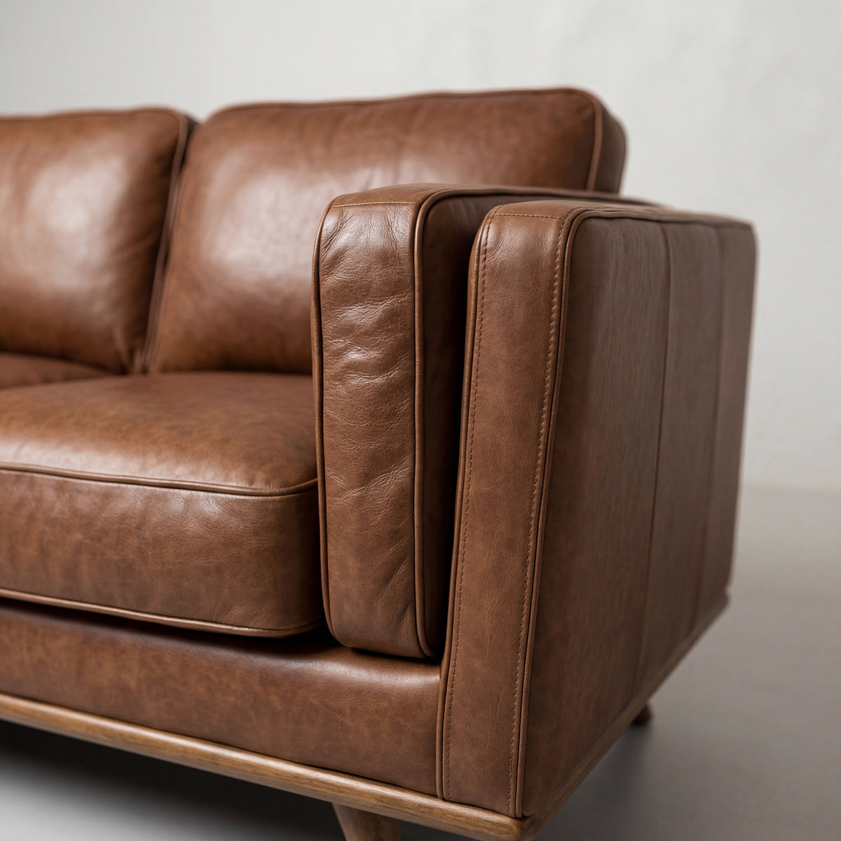 Monroe Leather Sofa - View 4 | Vibe Sofas Australia