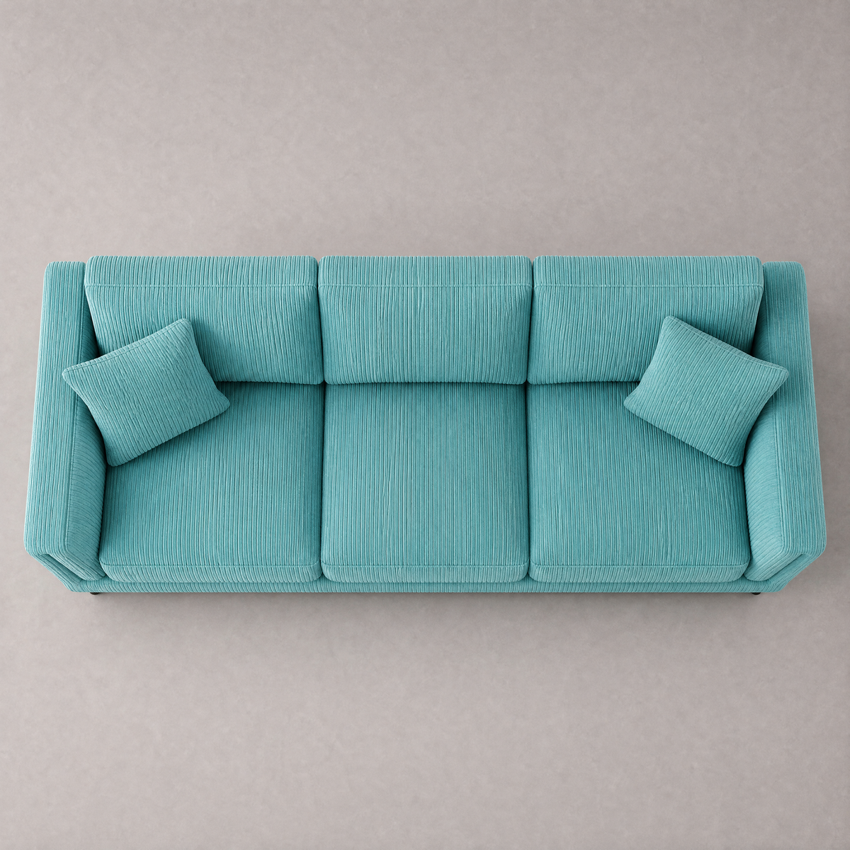 Monroe Sofa - Aqua Corduroy - Birds Eye