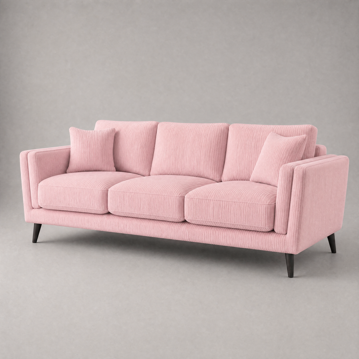 Monroe Sofa - Baby Pink Corduroy - Side Angle