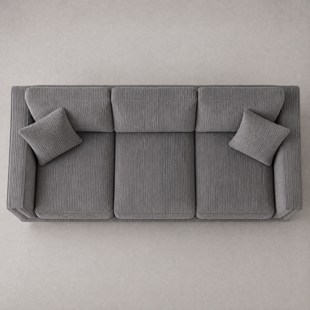 Monroe Sofa - Grey Corduroy - Birds Eye