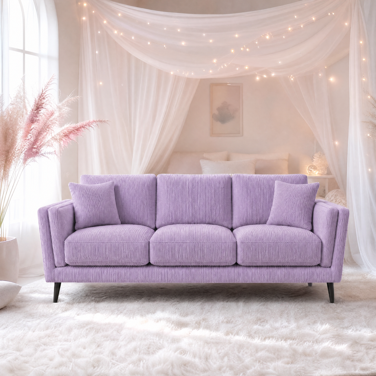 Monroe Sofa - Lilac Corduroy - Lifestyle 2